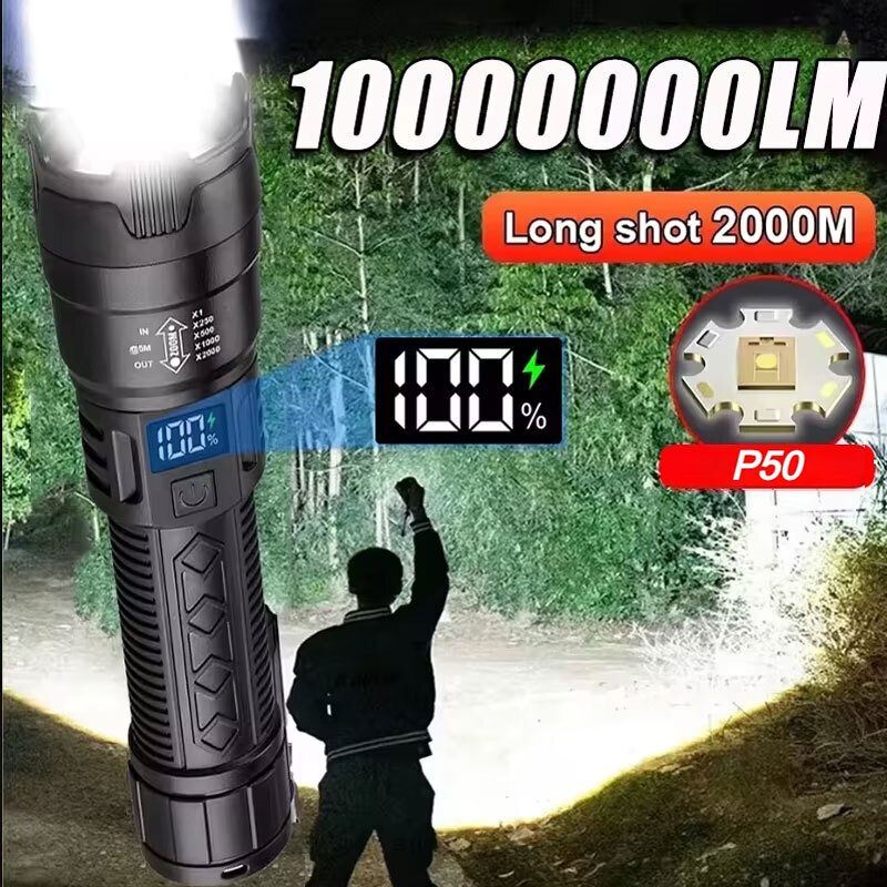 Camping Cooking Fish - Hoge Sterke LED-zaklampen 2000LM Tactische Zaklamp