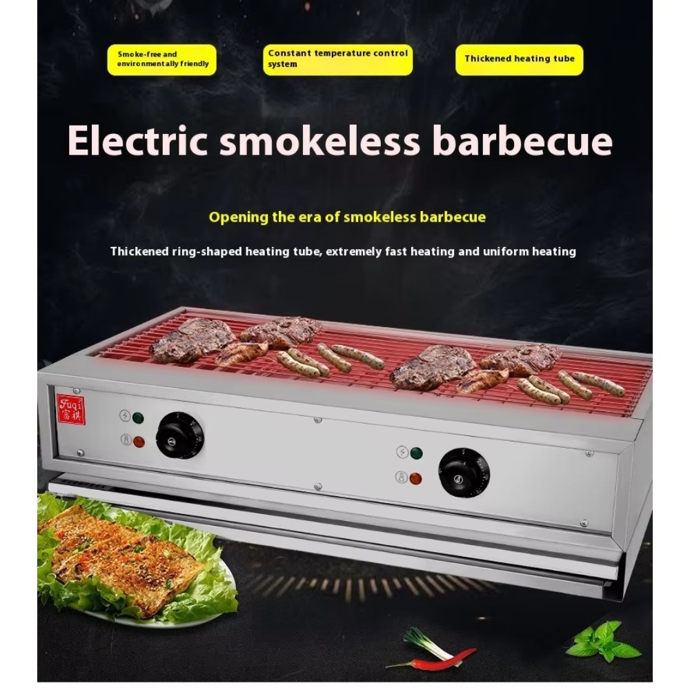 Camping Cooking Electric - Snackmachine van roestvrij staal, EB700 barbecuegrill,
