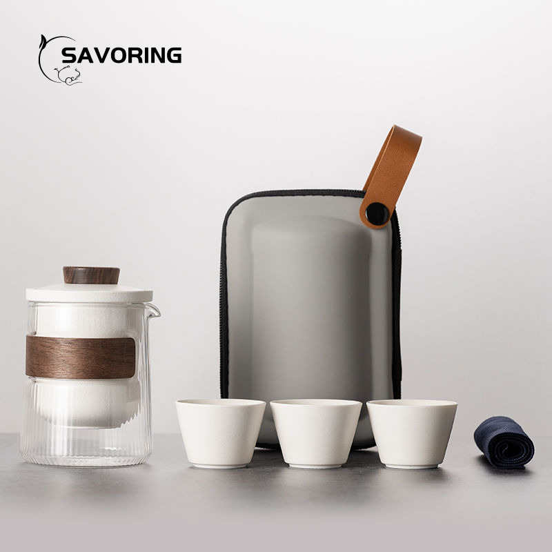 Camping Cooking Accessories - Eenvoudige Chinese Keramische Theeservies 1 Pot