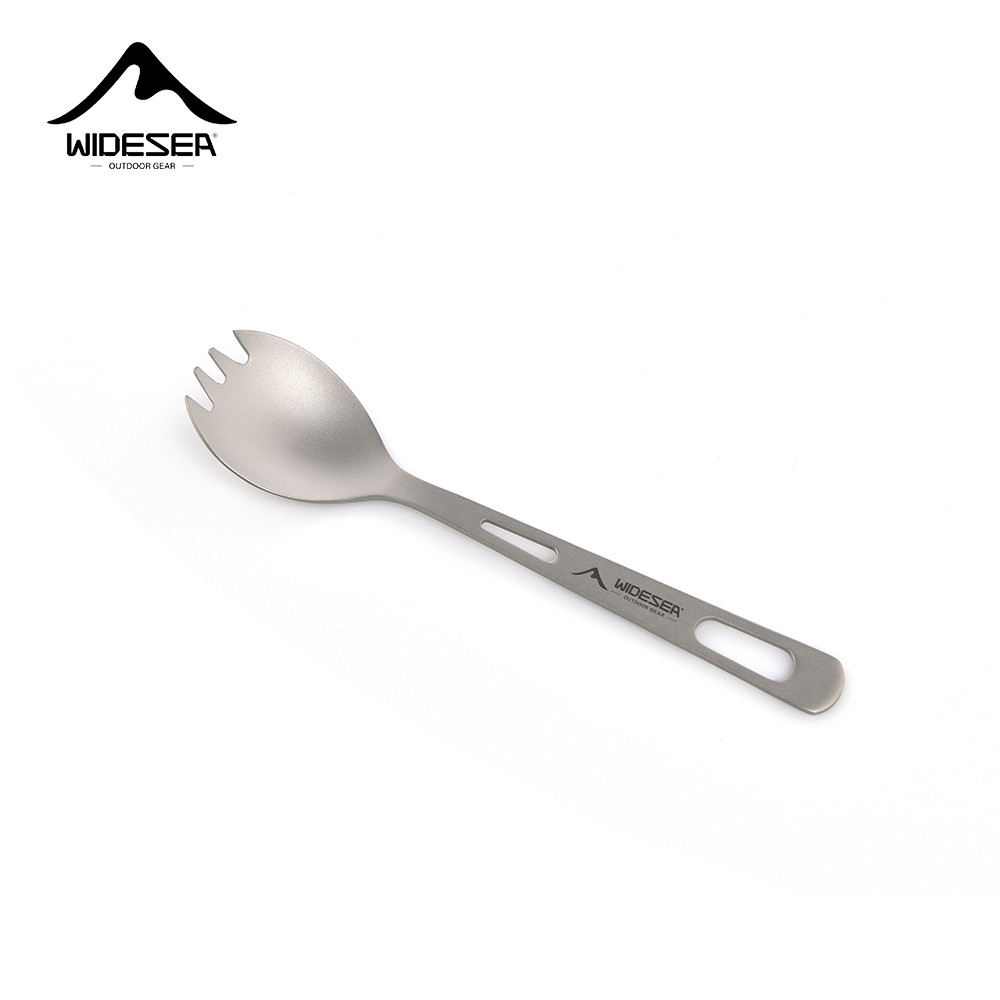 Camping Cooking Accessories Set - Widesea Camping Kookset Spork Titanium Lepel