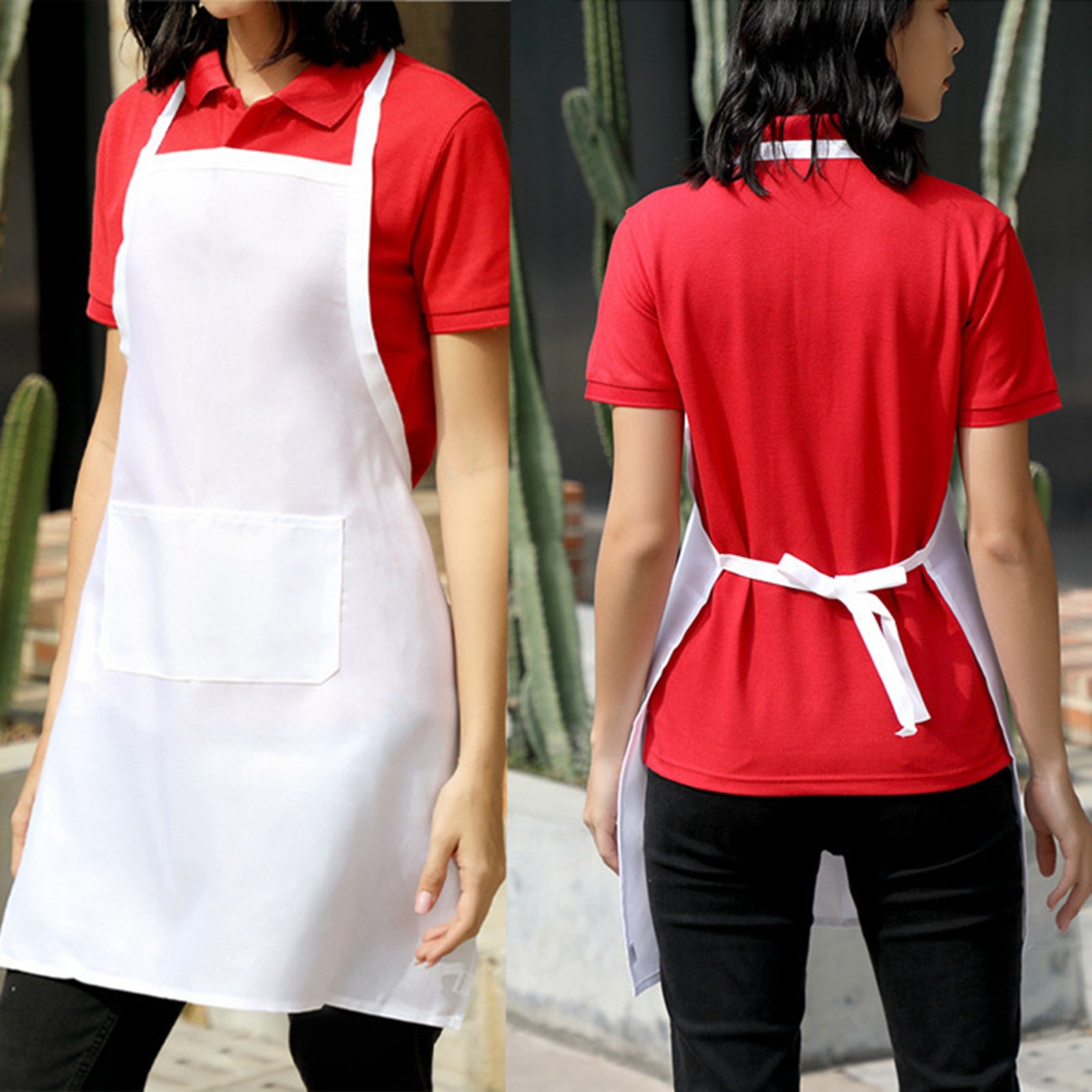 Camping Cooking Apron - 1/3pcs Witte Keuken Schorten voor Vrouw