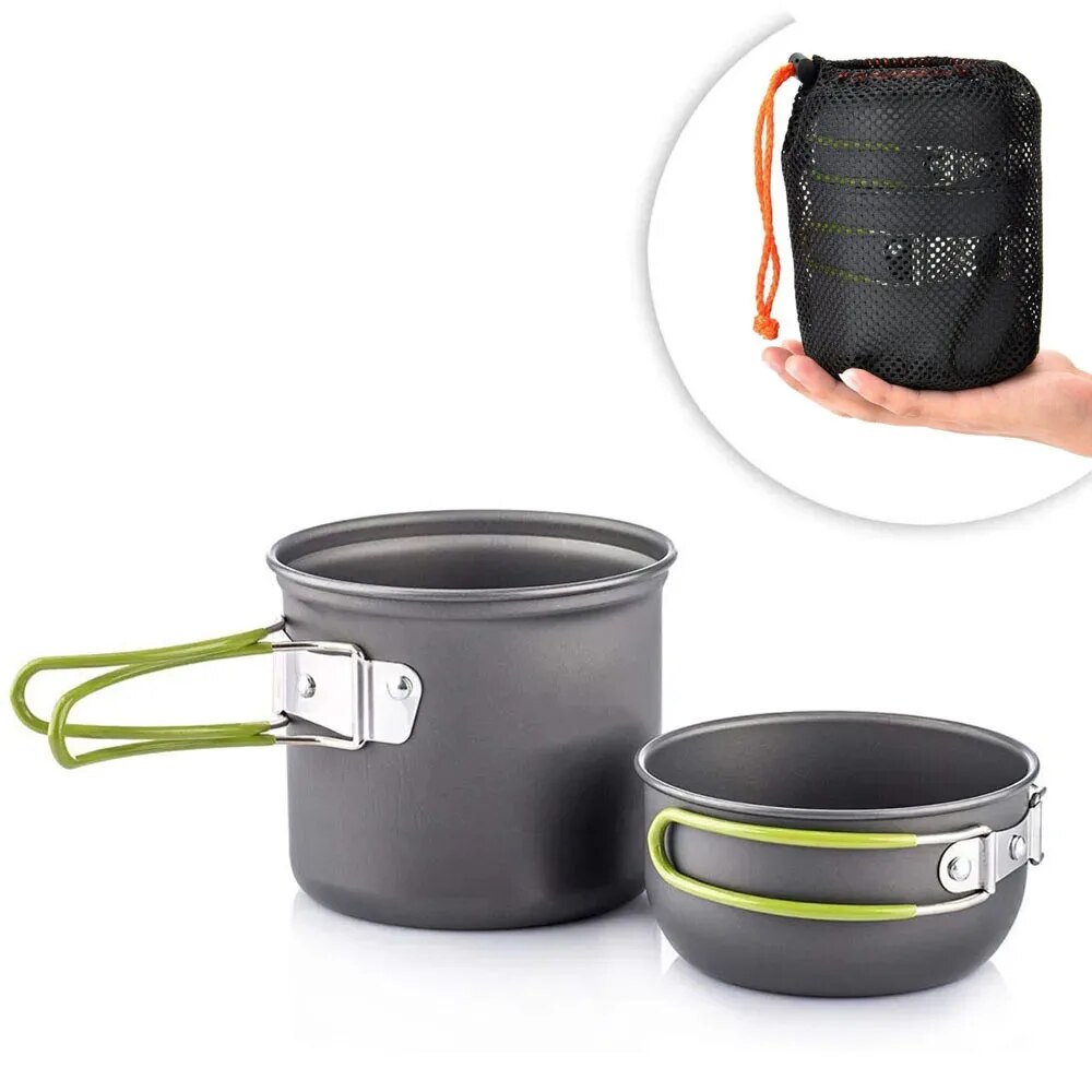 Camping Cooking Accessories Set - Campingkookgerei Mess Kit Ultralichte campingpottenset Outdoor