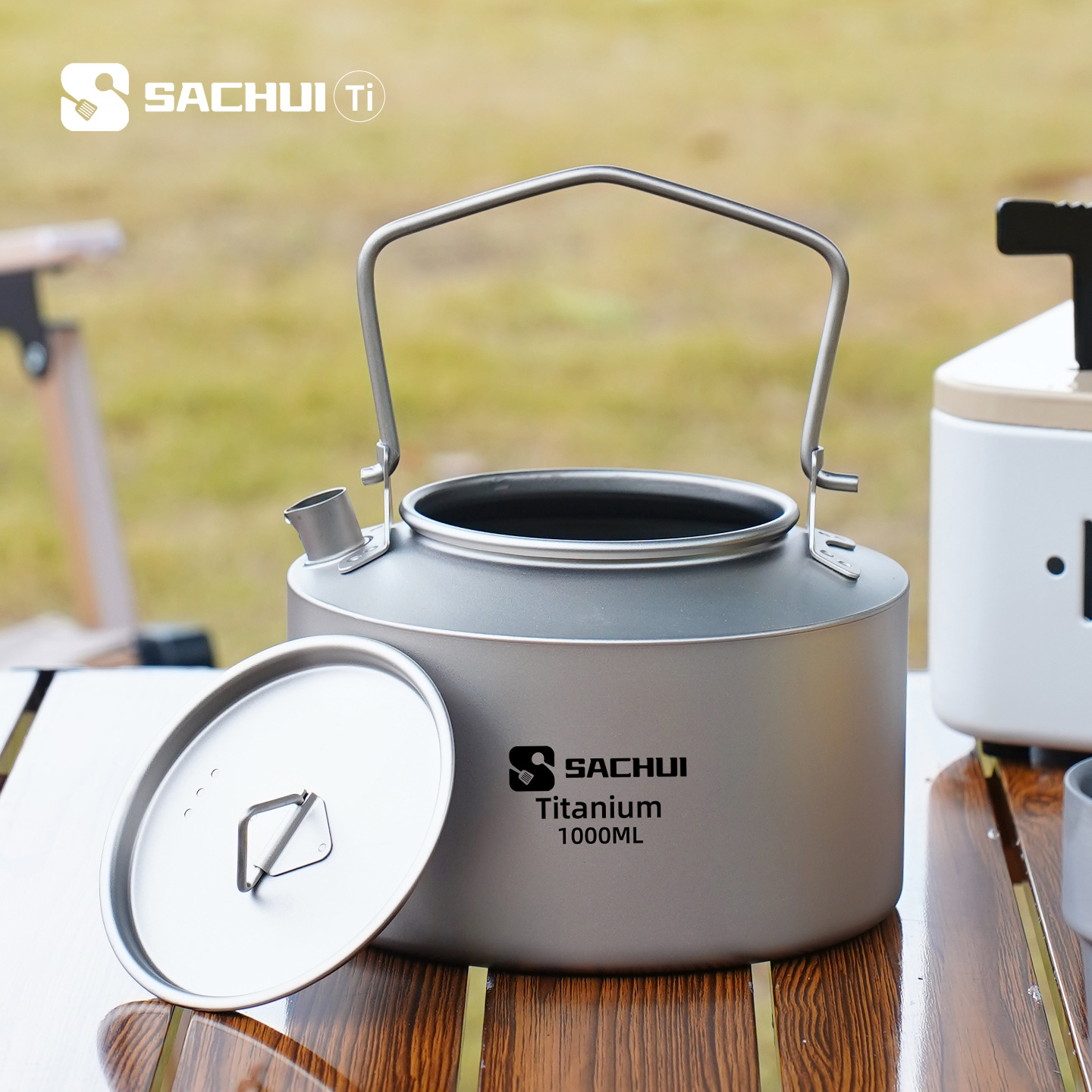 Camping Outdoor Cooking Set - 1000ML Pure Titanium Ketel Outdoor Ultralight