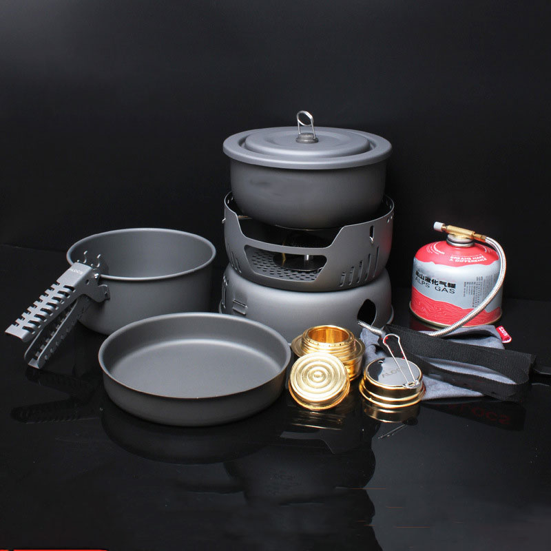Camping Cooking Materials - Kookset voor 2-4 personen 10-delige set,