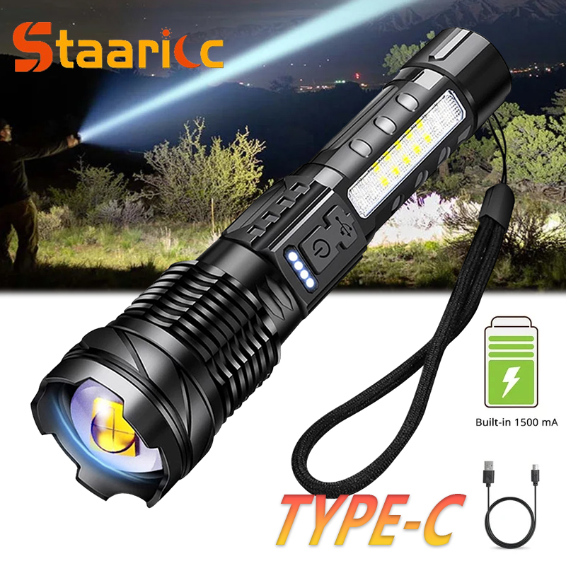 Camping Cooking Fish - Krachtige XHP50 LED-zaklamp Waterdichte 18650-zaklamp met