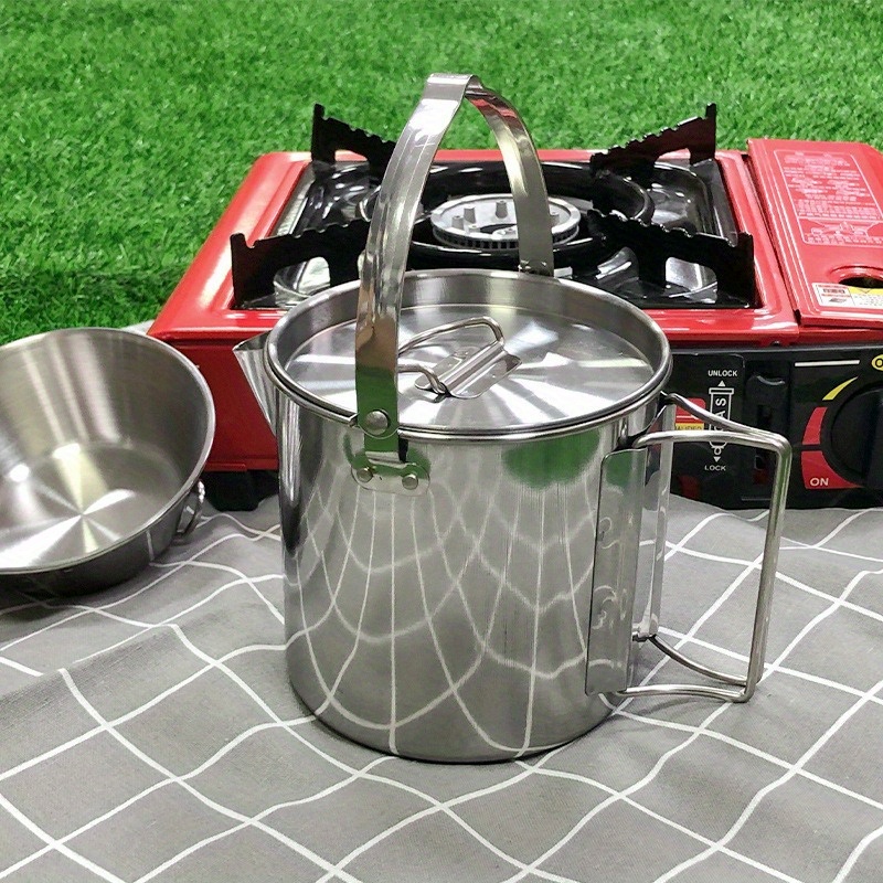Camping Cooking Ware - 1PC compacte en draagbare 1,2L stalen