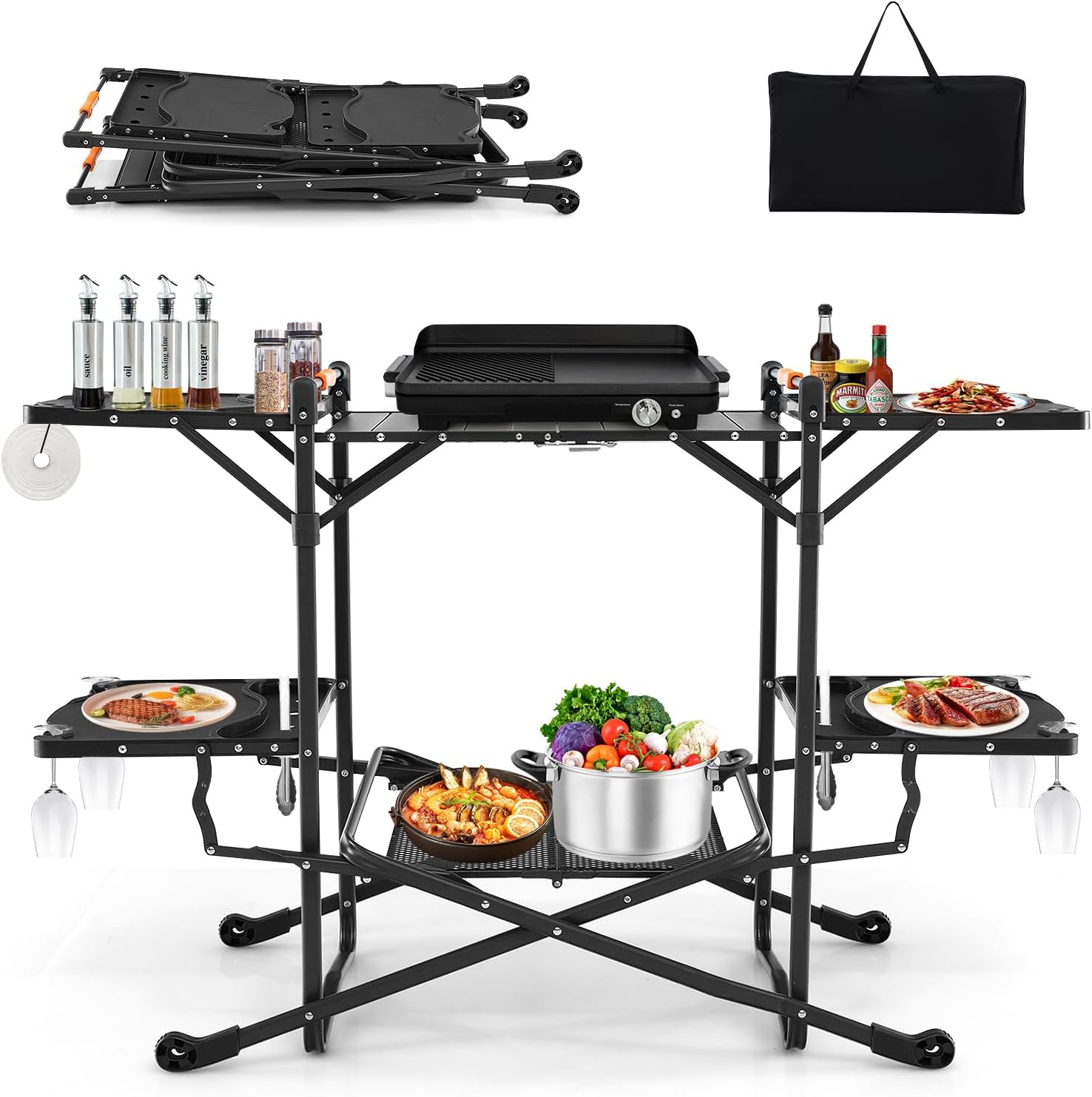 Camping Cooking Top - Draagbare opvouwbare kooktafel voor buiten met