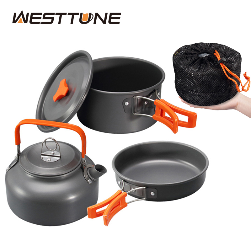 Camping Outdoor Cooking Set - WESTTUNE Camping Kookgerei Kit Aluminium Outdoor