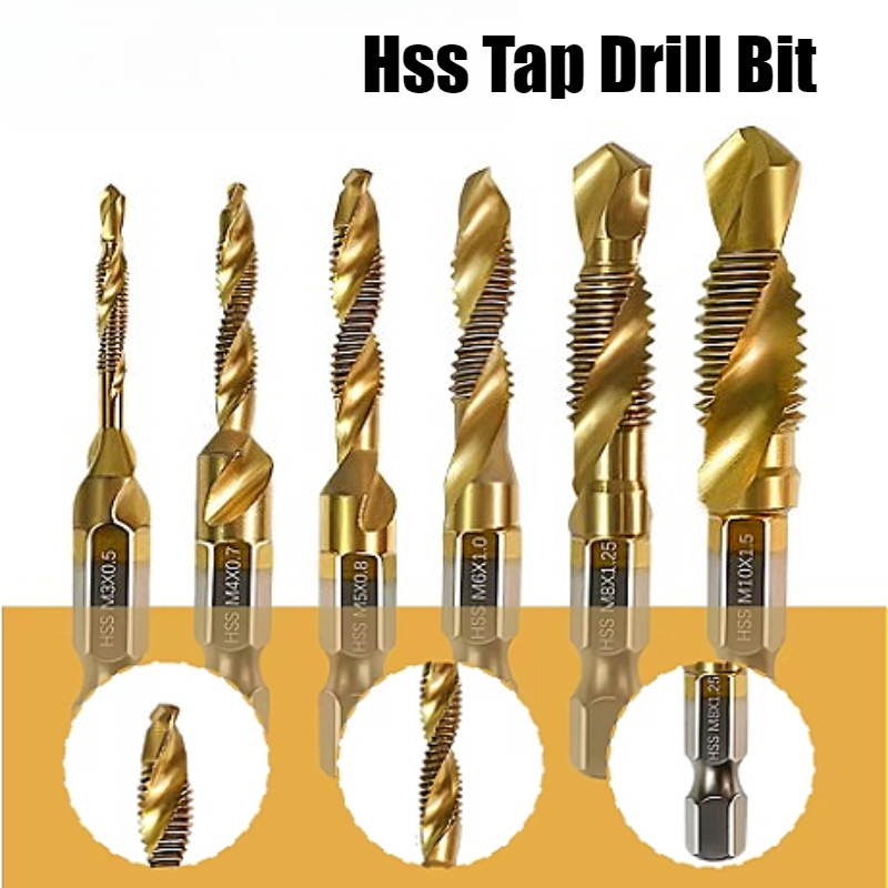 Mess Kit Titanium - 6PCS Metrische Titanium Boor Tap Combinatie