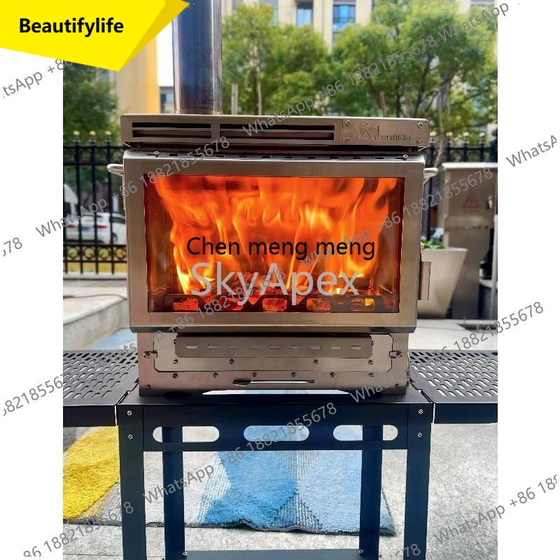 Camping Cooking Materials - A55 Duurzame RVS Buitenkachel op Hout