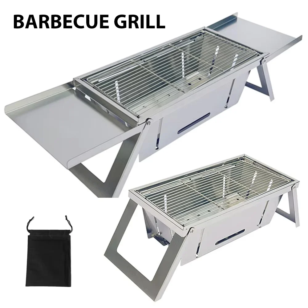 Camping Cooking Set Compact - Draagbare BBQ-grill van roestvrij staal, opvouwbare