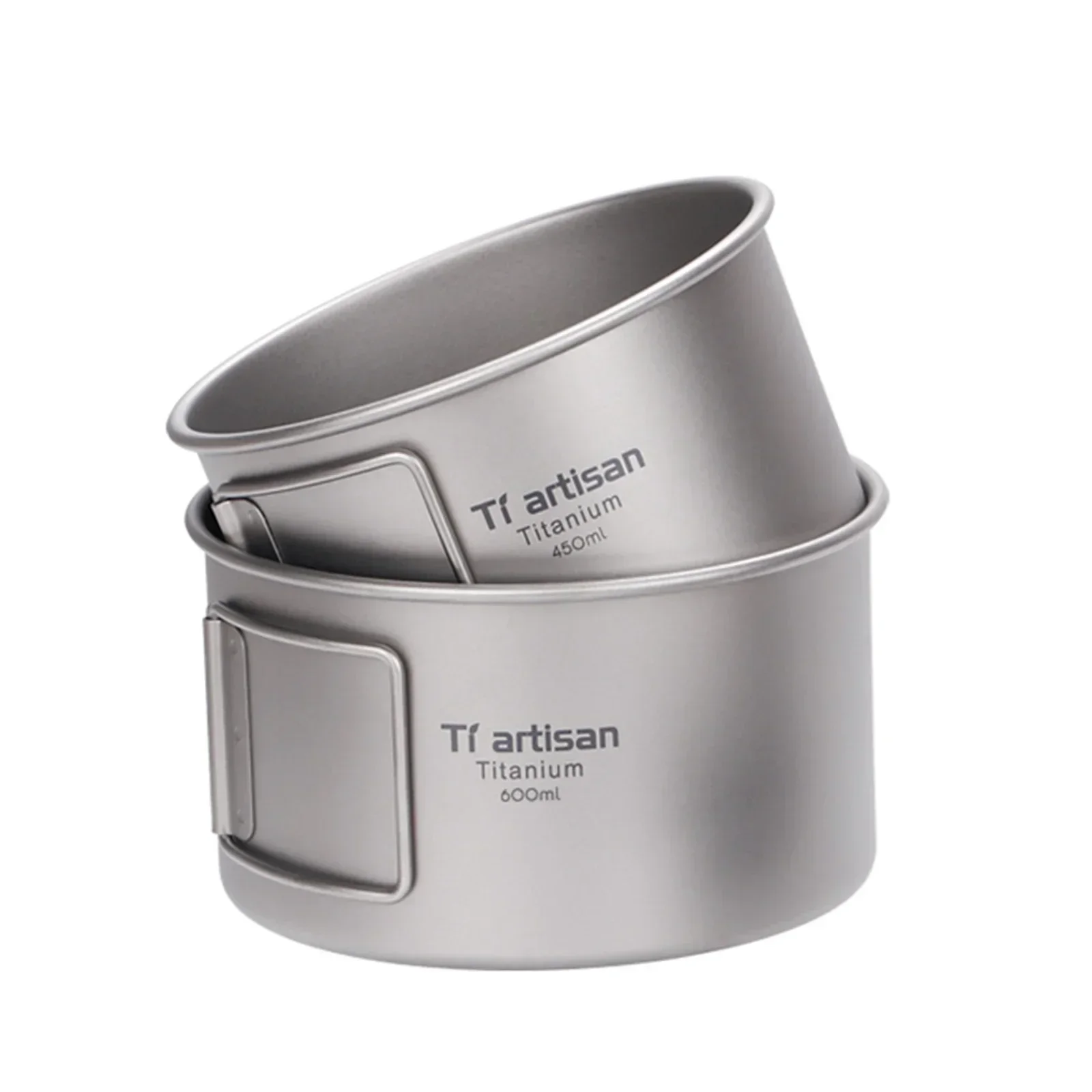 Camping Cooking Ware - Titanium kom met inklapbaar handvat Campingkom