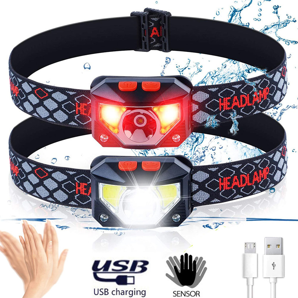 Camping Cooking Fish - 8 modi LED-koplamp Handfres Bewegingssensor Krachtige