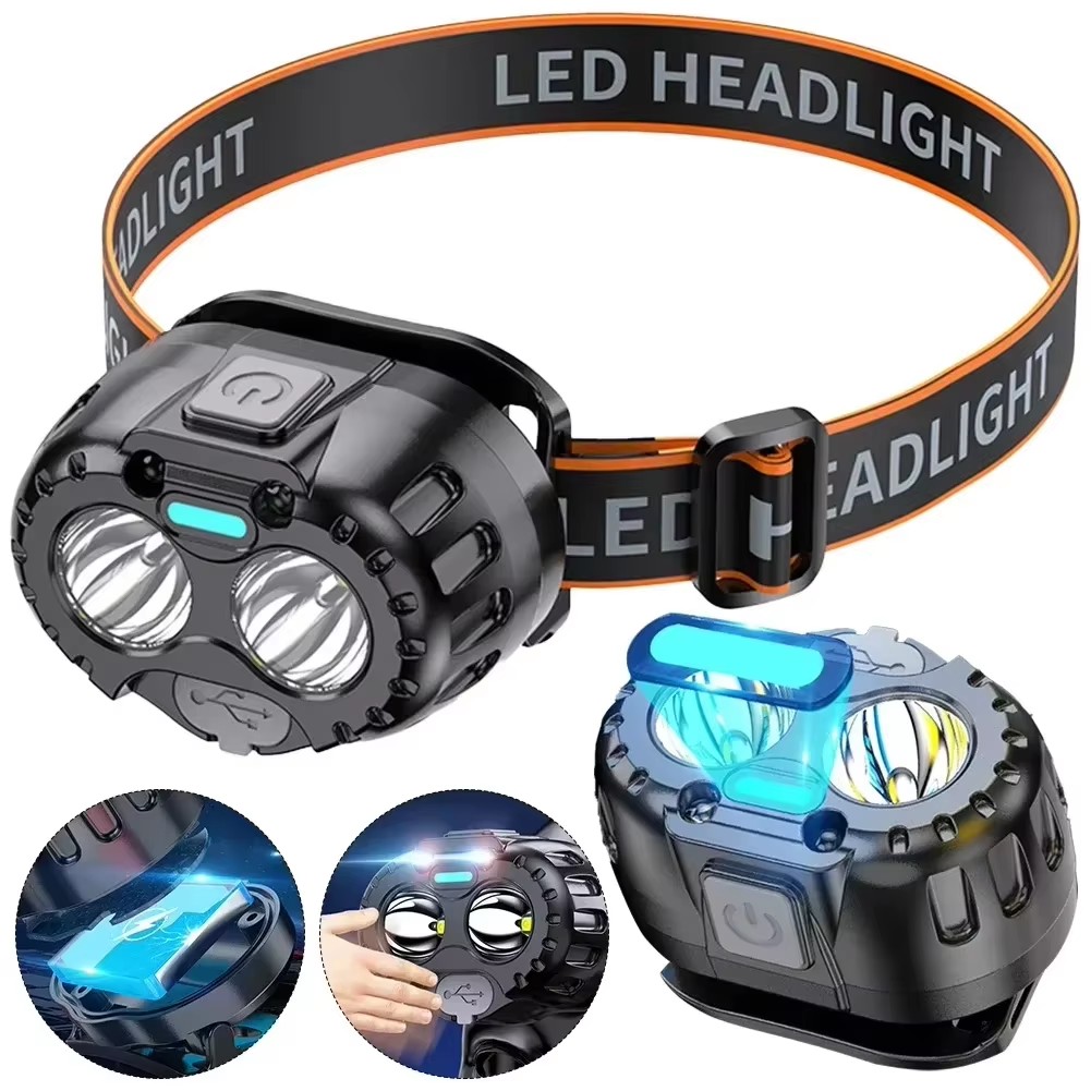 Camping Cooking Fish - Krachtige LED-koplamp IPX4 waterdichte noodzaklamp 250LM