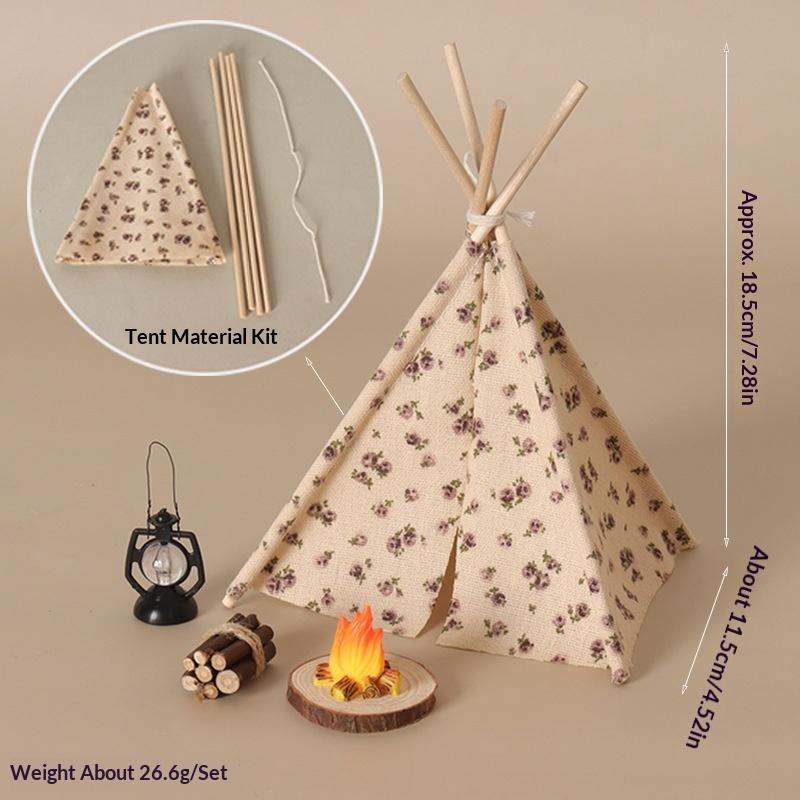 Camping Cooking Accessories Set - **1 Set 1/12 Poppenhuis Buiten Koken