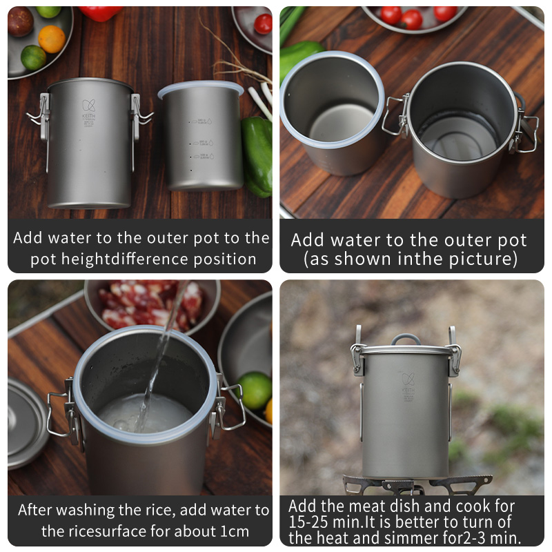 KEITH Pure Titanium Rijstkoker - Camping Cooking Ware recensie en prijs
