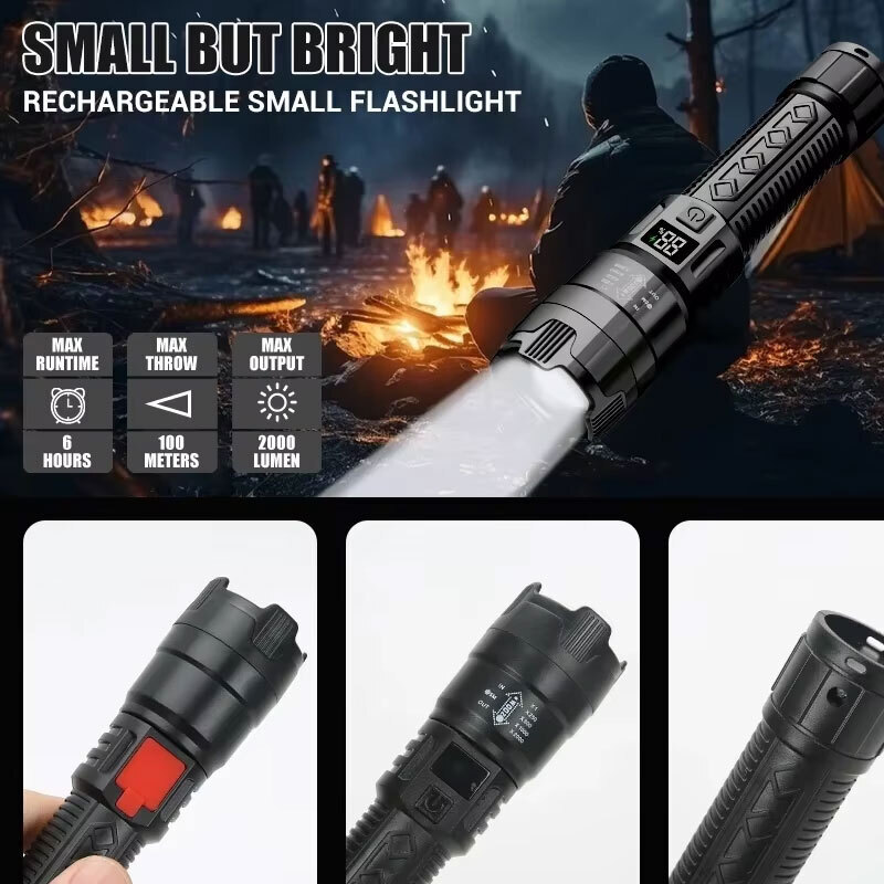 Hoge Sterke LED-zaklampen 2000 - Camping Cooking Fish recensie en prijs