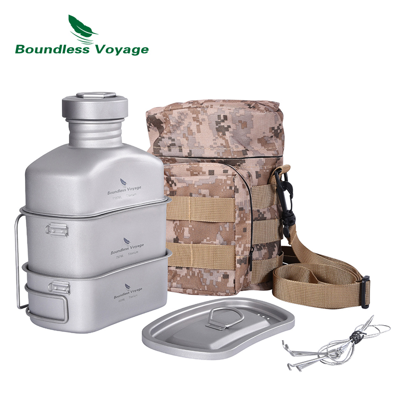 Grenzeloze Voyage Outdoor Mili - Mess Kit Titanium recensie en prijs