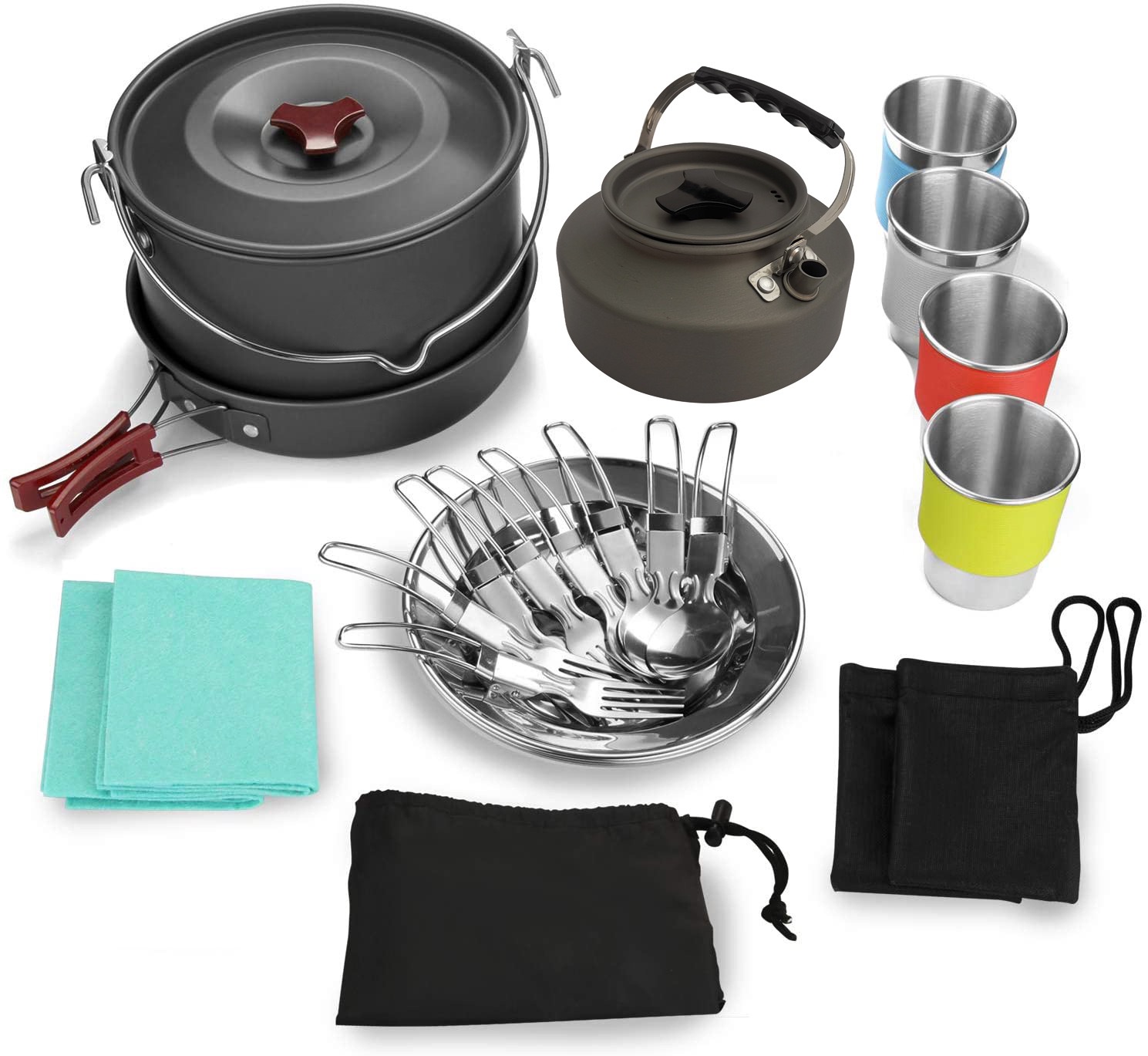 4-5 persoons aluminium outdoor - Camping Cooking One Pot recensie en prijs