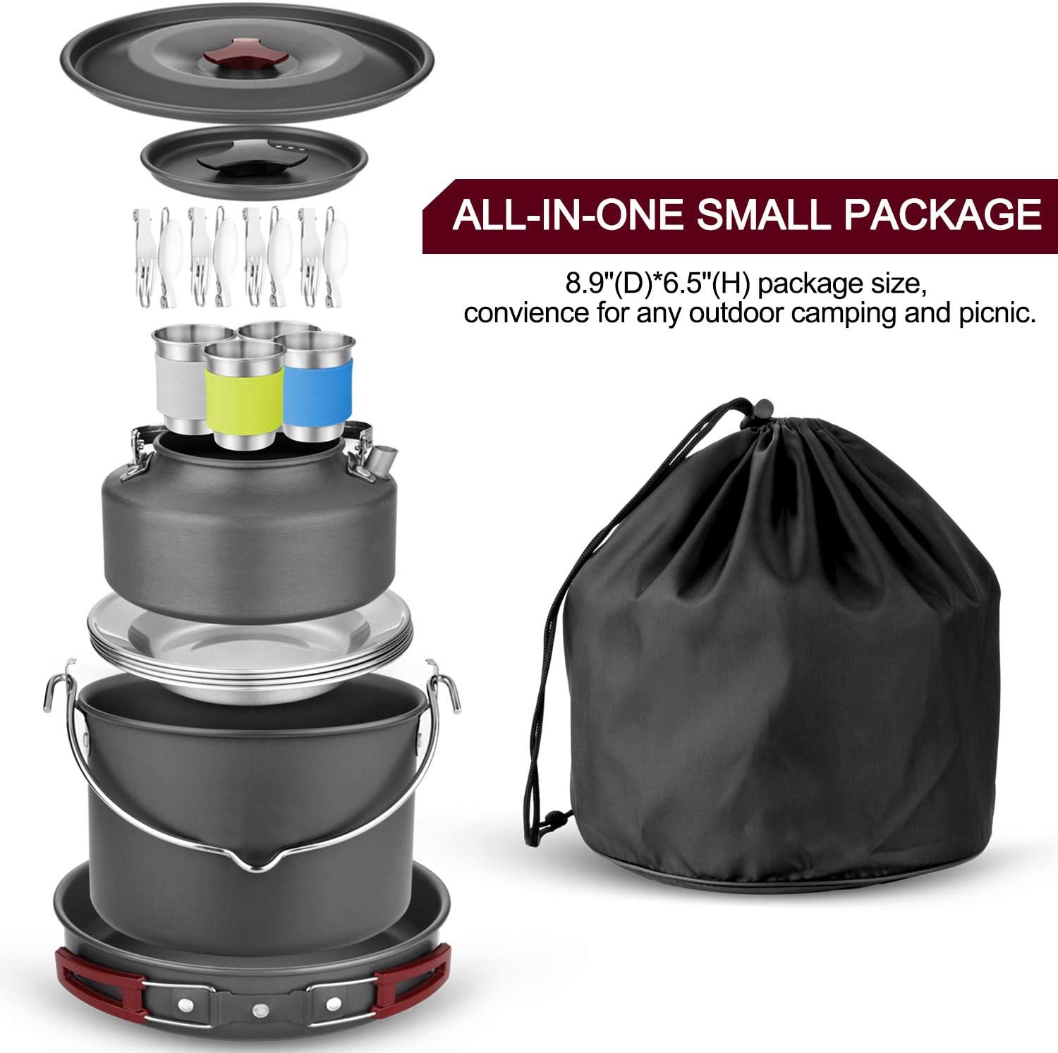 4-5 persoons aluminium outdoor - Camping Cooking One Pot recensie en prijs