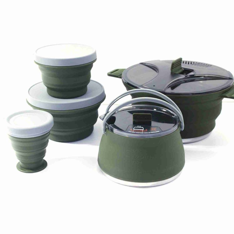 Opvouwbare pannenset Draagbare - Camping Cooking Set Compact recensie en prijs