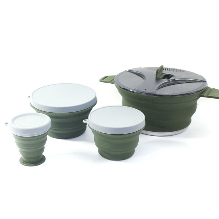 Opvouwbare pannenset Draagbare - Camping Cooking Set Compact recensie en prijs