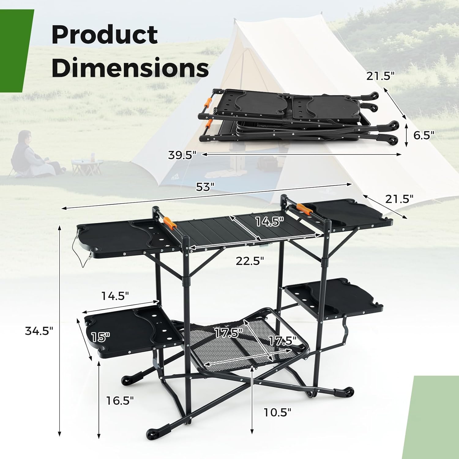 Draagbare kampeerkooktafel met - Camping Cooking Top recensie en prijs