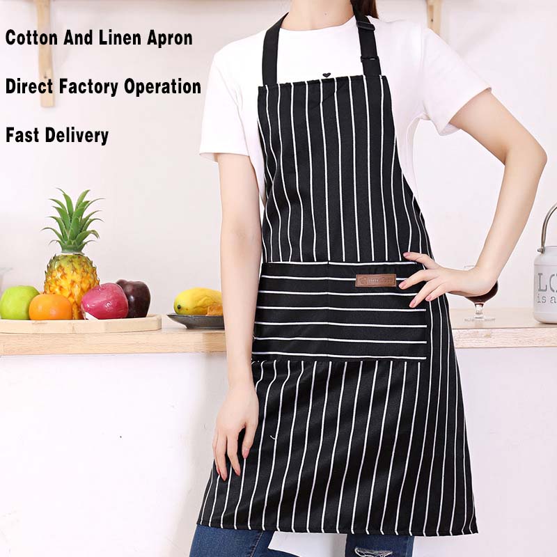 Zwart wit gestreept keukenscho - Camping Cooking Apron recensie en prijs