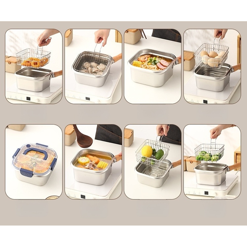 1 set vierkante koekenpan van  - Camping Cooking Set Detachable Handle recensie en prijs