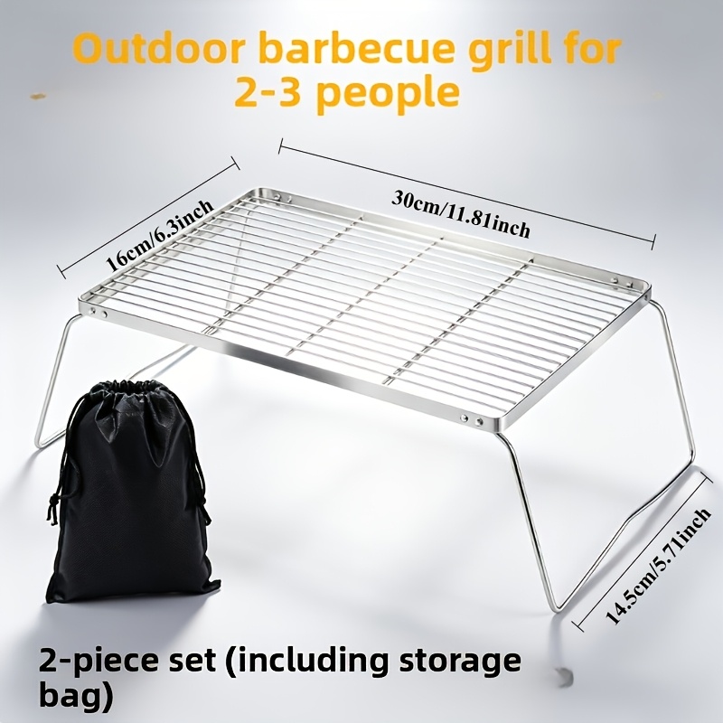 Draagbare opvouwbare roestvrij - Camping Cooking Meat recensie en prijs