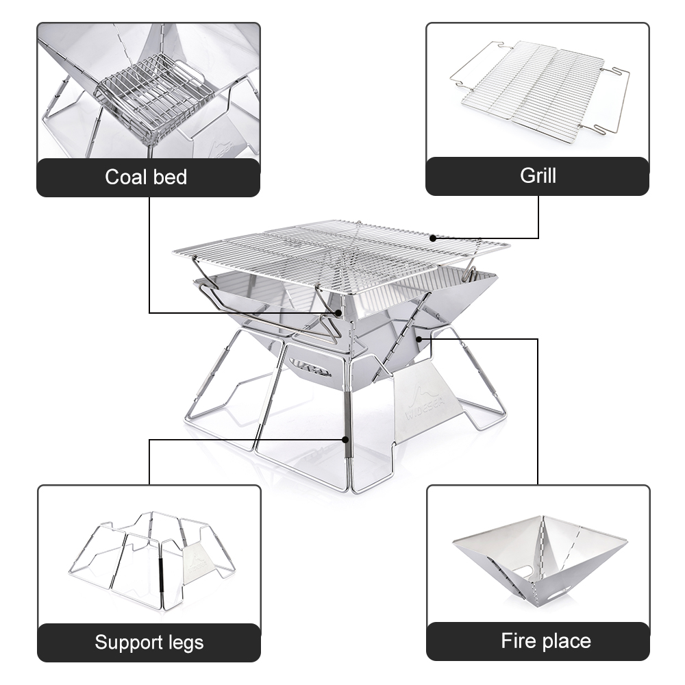Widesea winddichte houtgestook - Camping Cooking Meat recensie en prijs