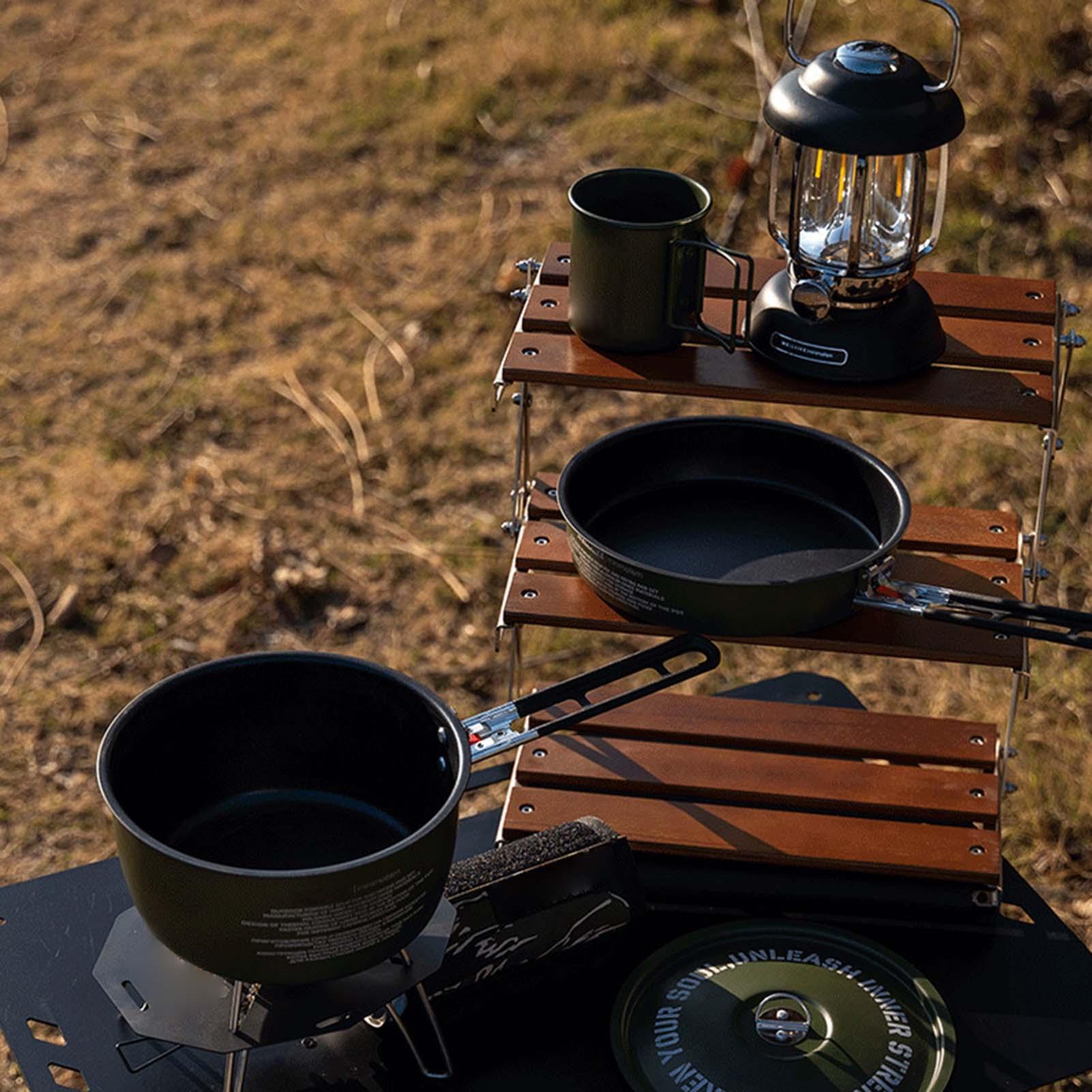 Campingpannenset Campingkoeken - Camping Cooking Set Detachable Handle recensie en prijs