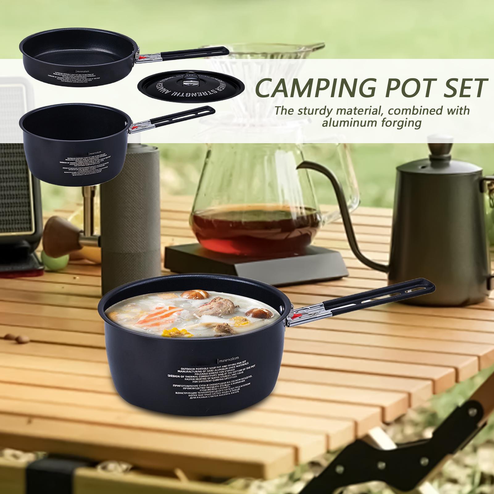 Campingpannenset Campingkoeken - Camping Cooking Set Detachable Handle recensie en prijs
