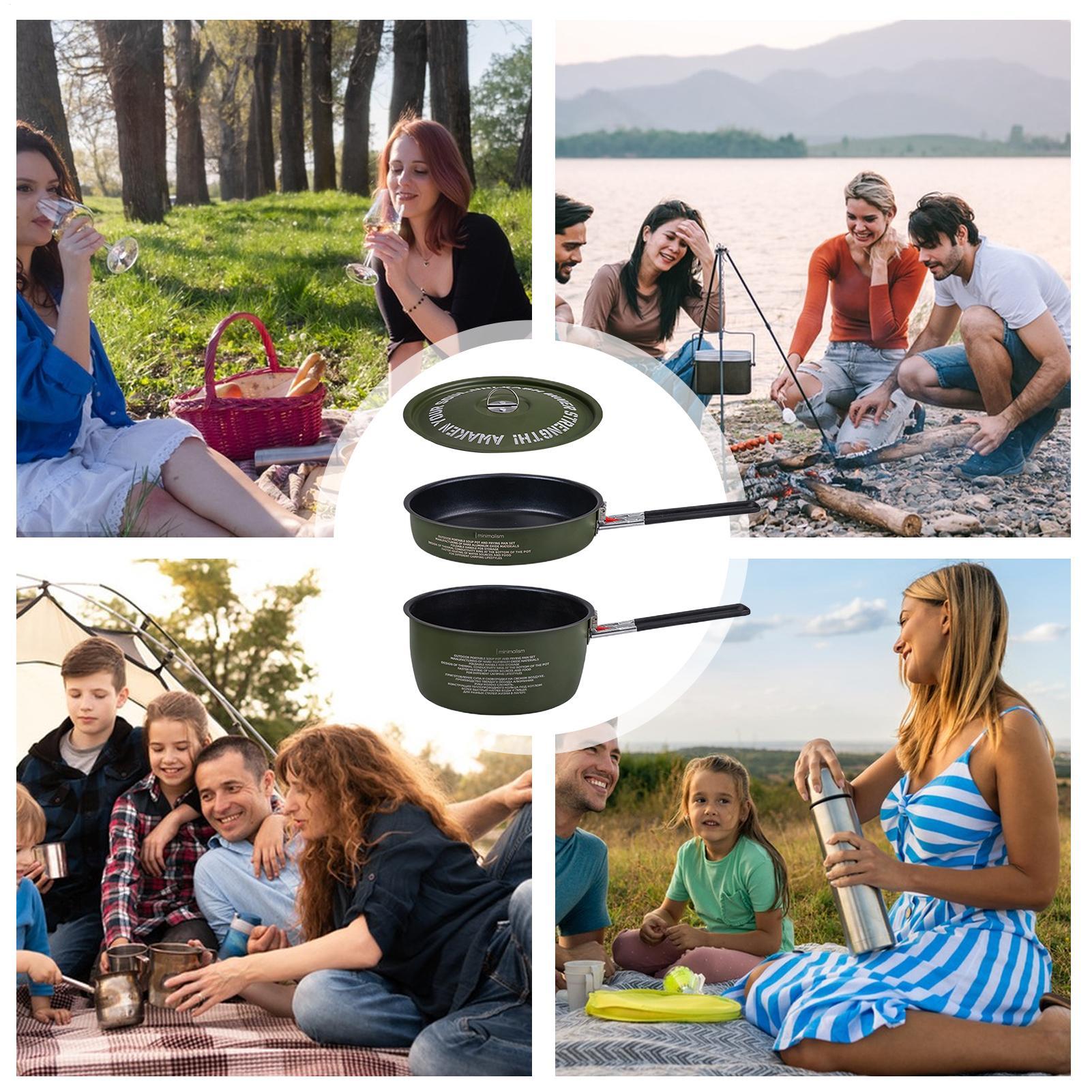 Campingpannenset Campingkoeken - Camping Cooking Set Detachable Handle recensie en prijs