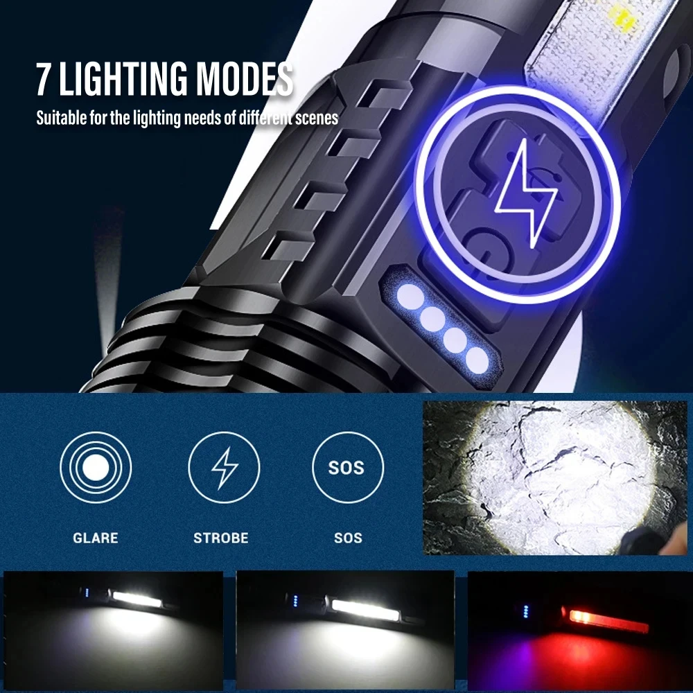 Krachtige XHP50 LED-zaklamp Wa - Camping Cooking Fish recensie en prijs