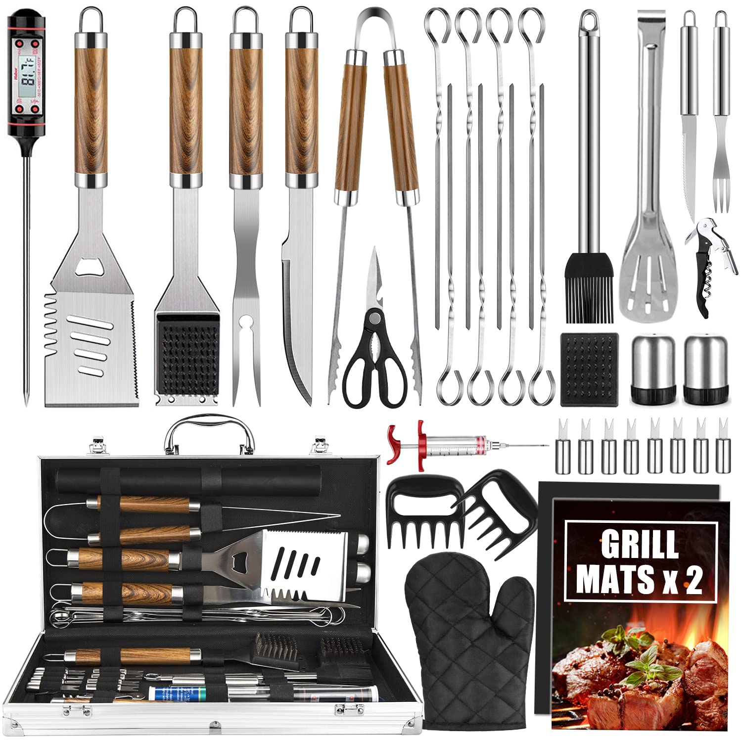 38 STKS BBQ Grill Accessoires  - Camping Cooking Accessories Set recensie en prijs