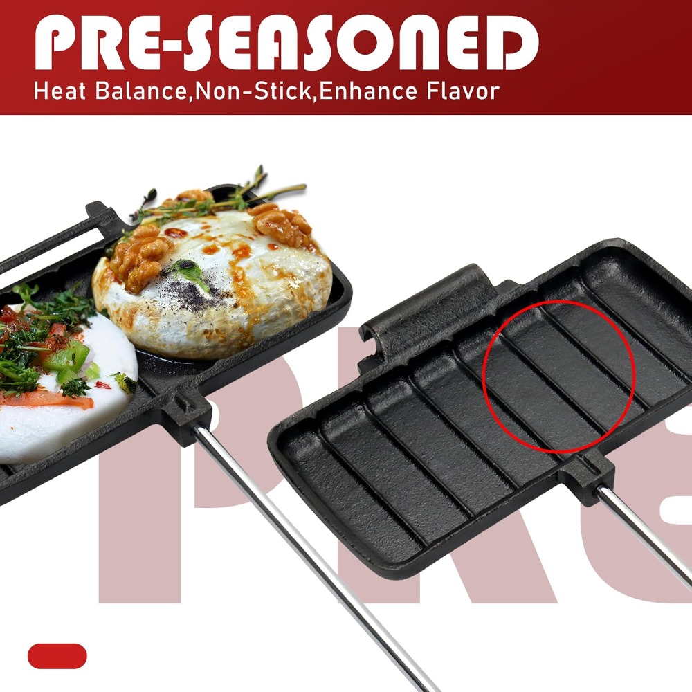Dubbele ijzeren pannen voor ka - Camping Cooking Cast Iron recensie en prijs