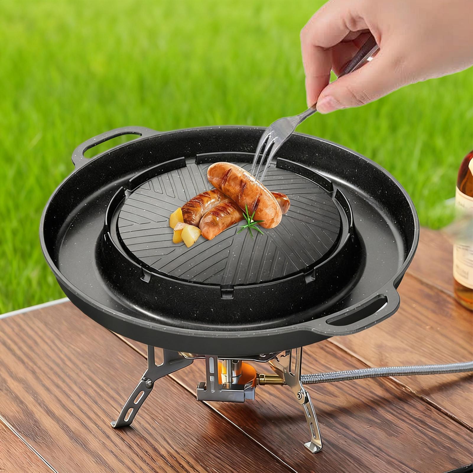 2-in-1 grill en hete pan voor  - Camping Cooking Top recensie en prijs