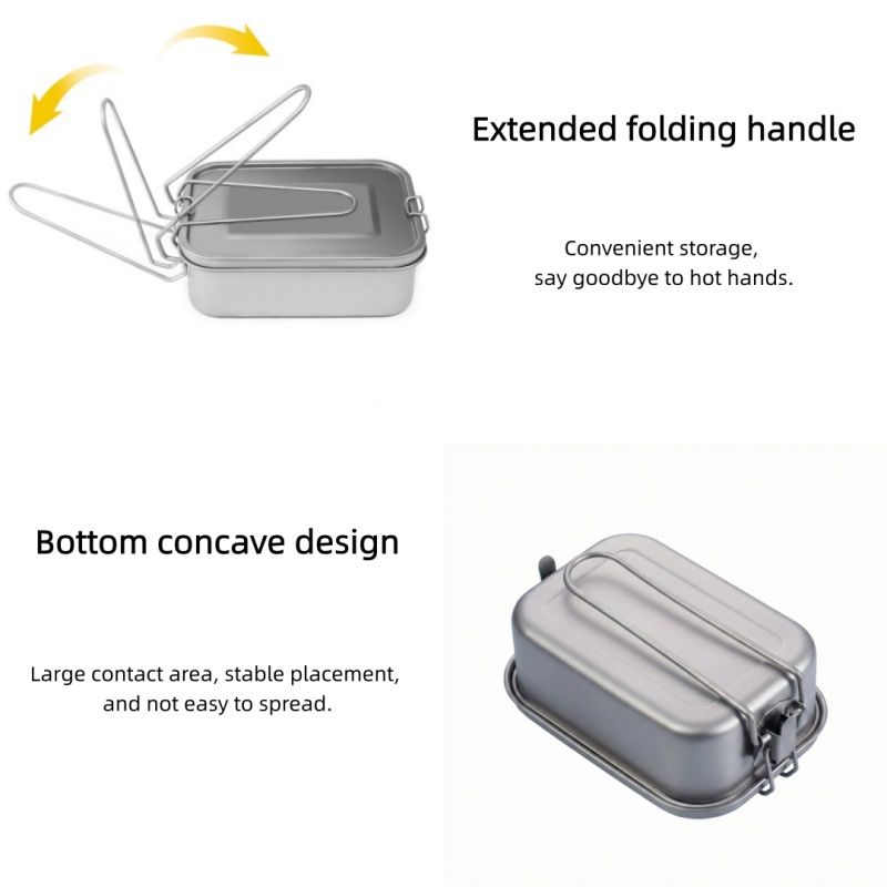 Titanium lunchbox met deksel e - Mess Kit Titanium recensie en prijs