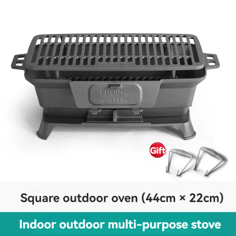 Ongecoate barbecue-houtskoolka - Camping Cooking Cast Iron recensie en prijs