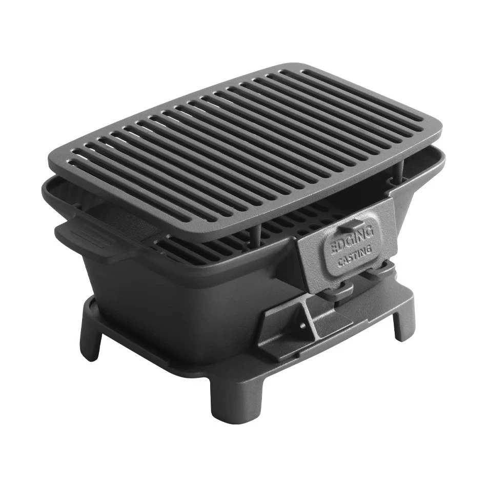 Ongecoate barbecue-houtskoolka - Camping Cooking Cast Iron recensie en prijs