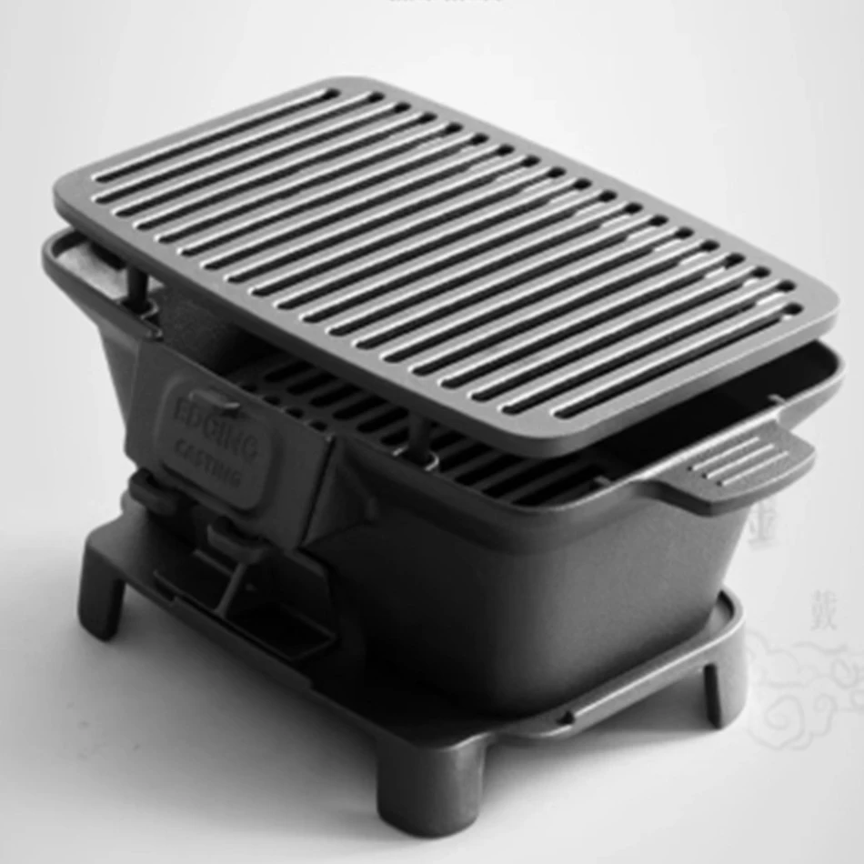 Ongecoate barbecue-houtskoolka - Camping Cooking Cast Iron recensie en prijs