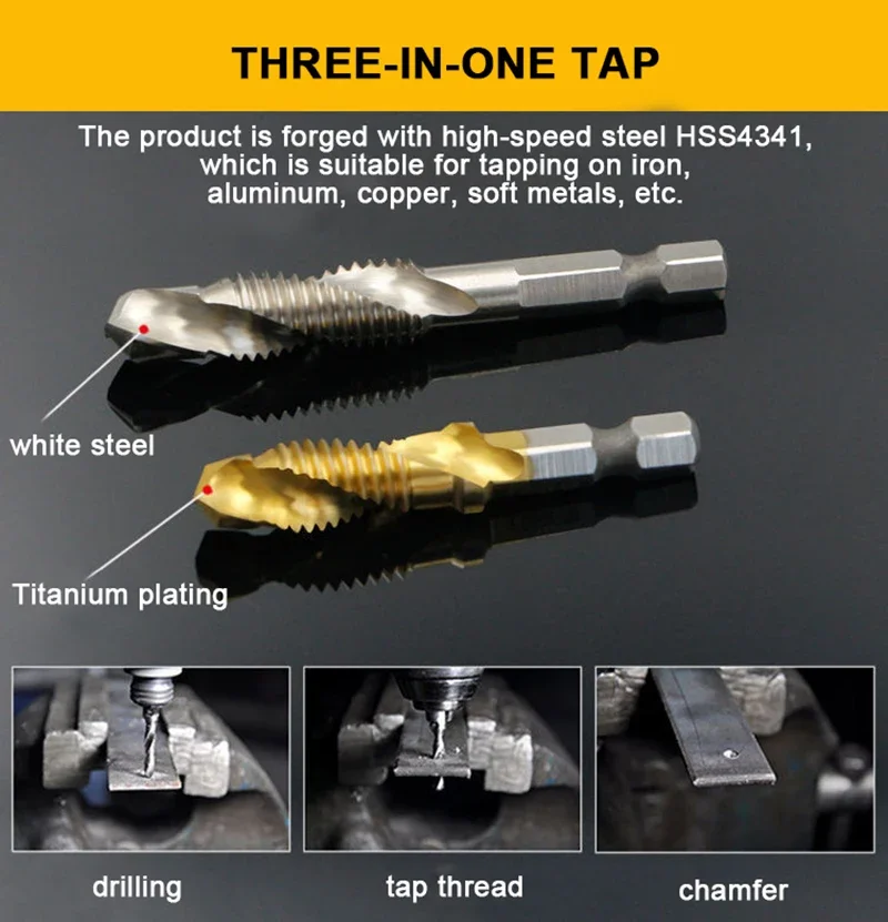 6PCS Metrische Titanium Boor T - Mess Kit Titanium recensie en prijs
