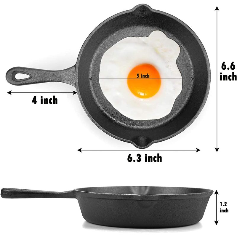 6 inch gietijzeren koekenpan,  - Camping Cooking Cast Iron recensie en prijs