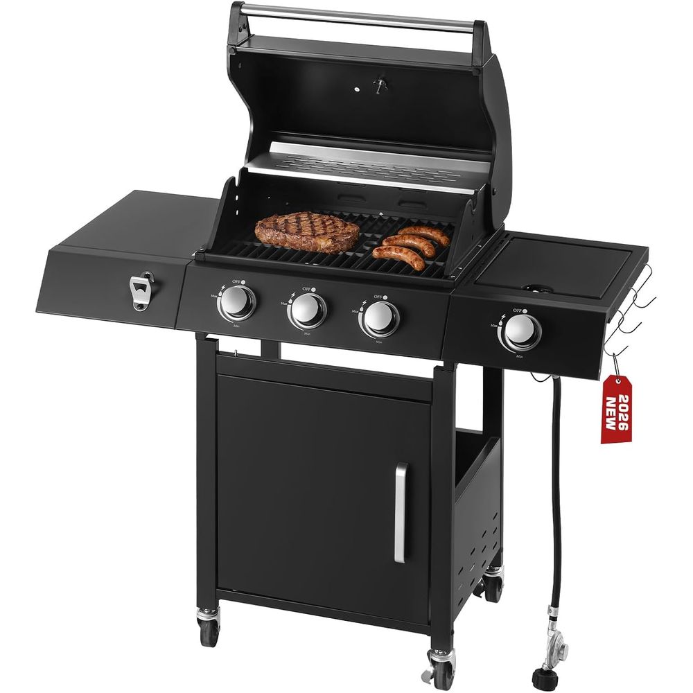 3-pits propaangasgrill met zij - Camping Cooking Top recensie en prijs