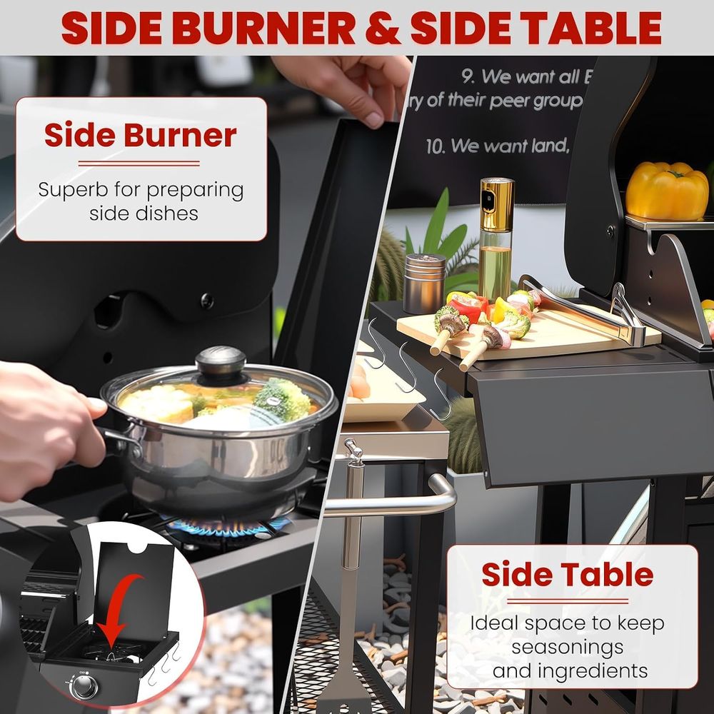 3-pits propaangasgrill met zij - Camping Cooking Top recensie en prijs