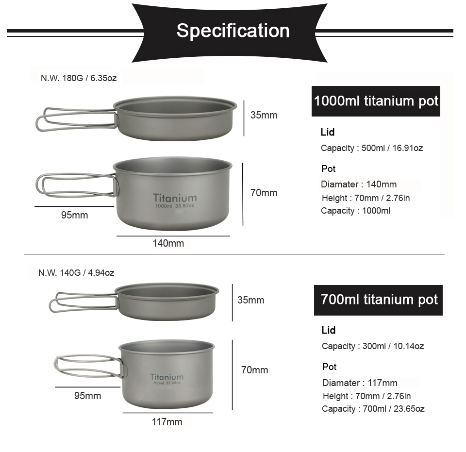 APG Ultralichte titanium pan O - Mess Kit Titanium recensie en prijs
