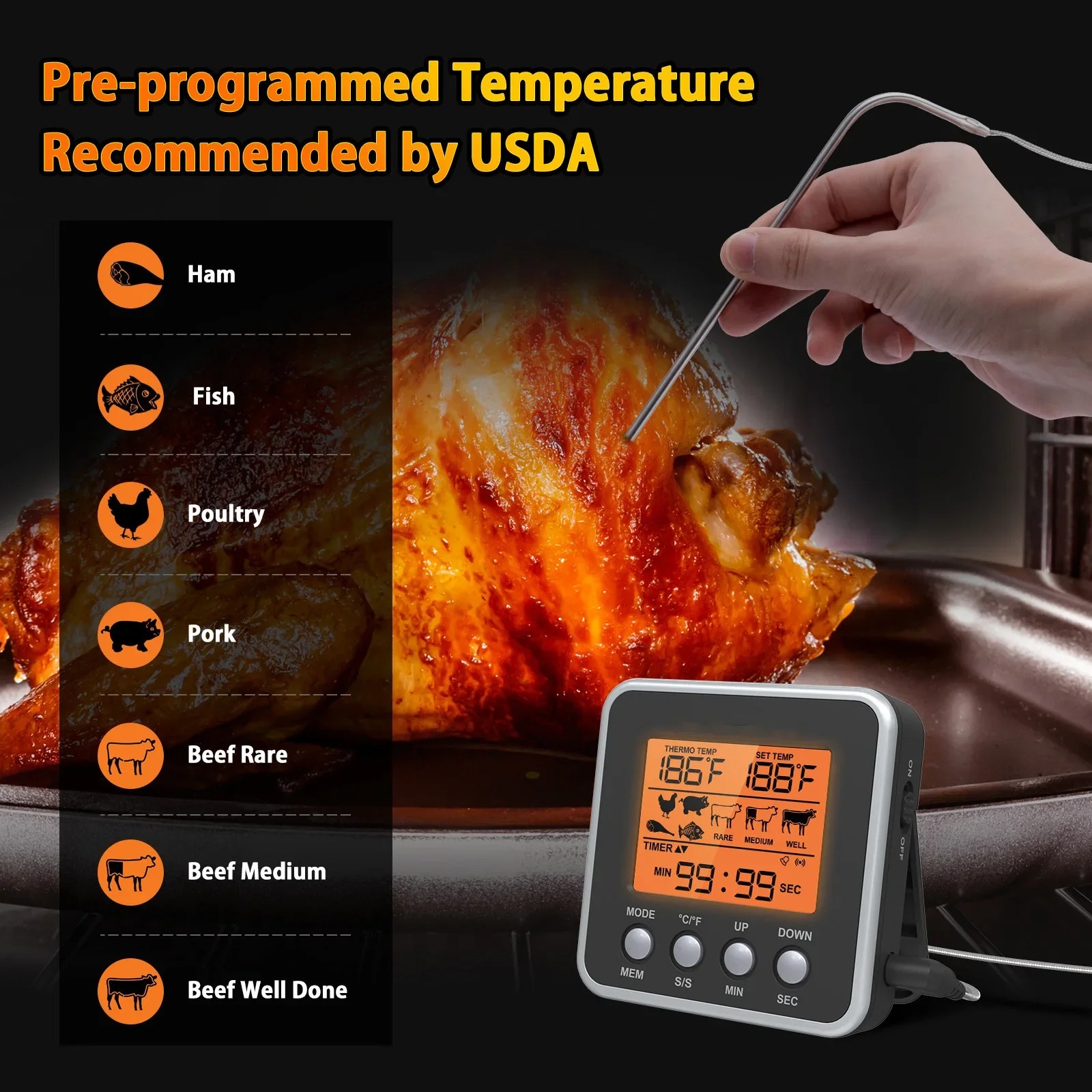 LCD digitale vleesthermometer  - Meat Thermometer Camp recensie en prijs