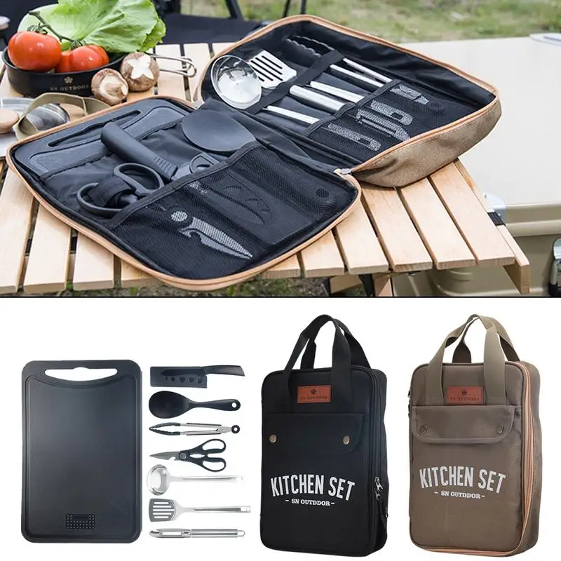 8-delige campingkeukenset, dra - Camping Cooking Accessories Set recensie en prijs
