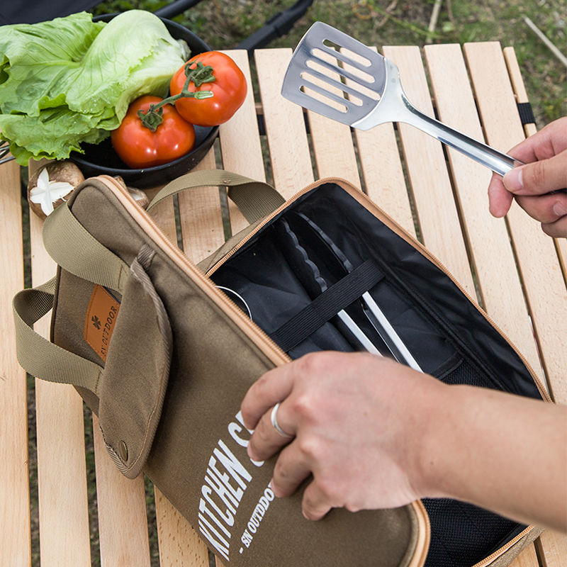 8-delige campingkeukenset, dra - Camping Cooking Accessories Set recensie en prijs